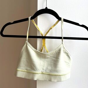 Lululemon Y-Flow Sports Bra Yellow checkered 8